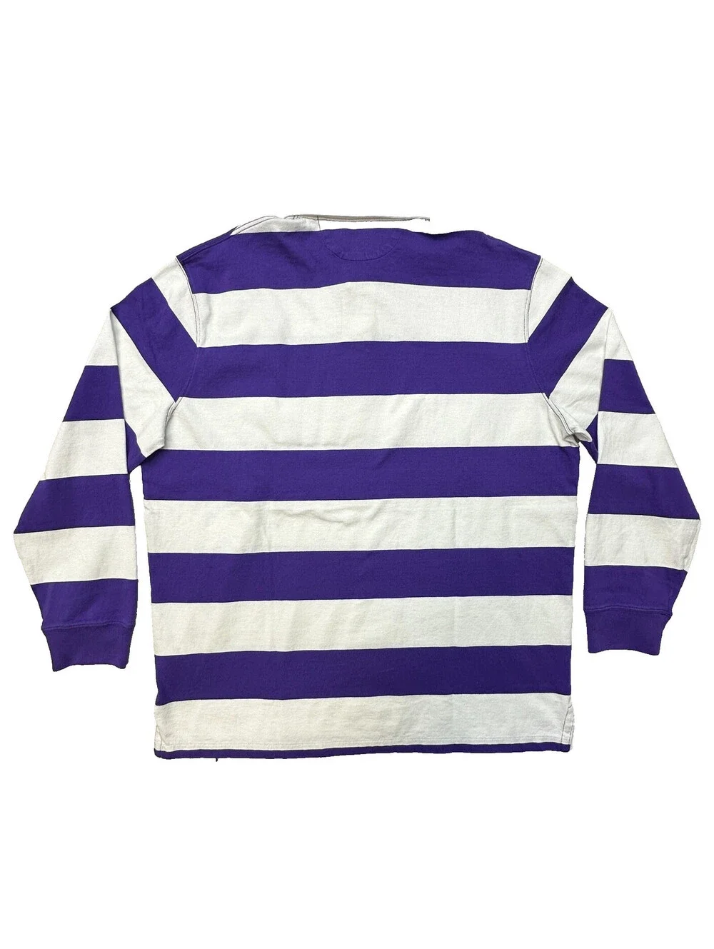 Polo Ralph Lauren The Iconic Rugby Shirt Mens XL Purple/White Long Sleeve NWOT